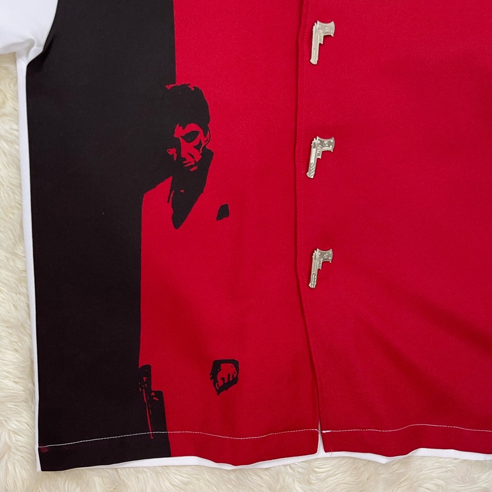 Rare Scarface Button Up Shirt - Picture 3 of 4